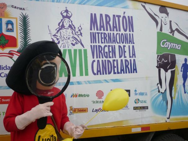 Lupita visita maratón Virgen de la Candelaria